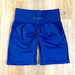 NVGTN Azure Blue Contour Seamless 2.0 Shorts - Size Large